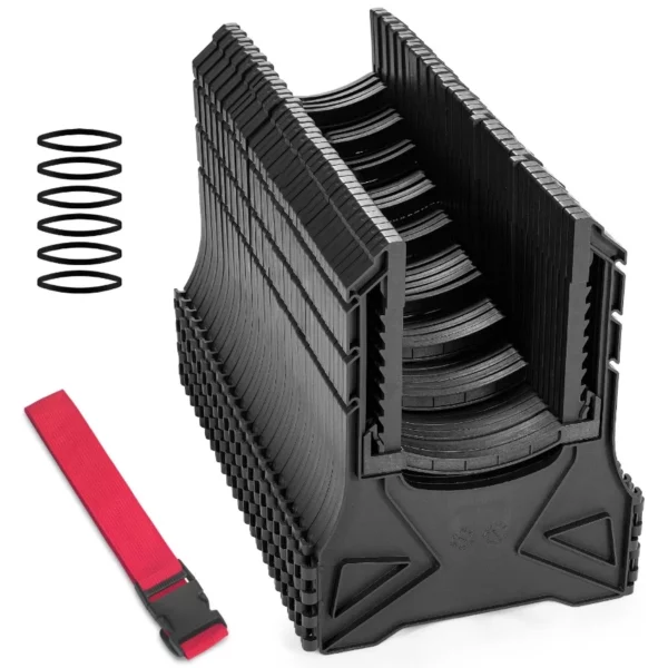 10FT RV Sewer Hose Support, Durable Camper Septic Hose Holder with Storage Strap for Fast Waste Dumping