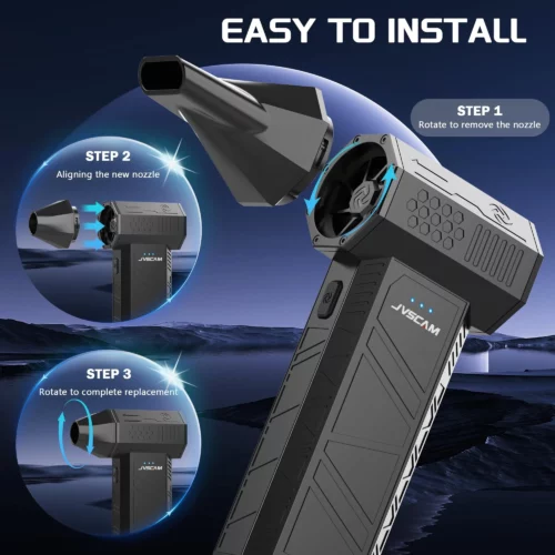 Compressed Air Duster Electric Air Duster with Brushless Motor 3 Gear Adjustable Cordless Air Bl 06