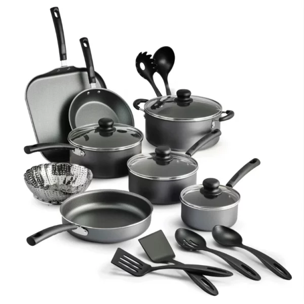 Nonstick Tramontina 18Pcs Pots And Pans Cookware Set With Frying Pans For Home Kitchen Cooking