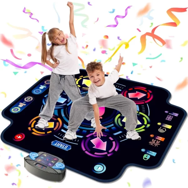 Dance Mat for Kids, Electronic Bluetooth Dance Pad with 5 Speeds 9 Levels, Musical Birthday Christmas Gift Toys for Girls Boys 3-10+