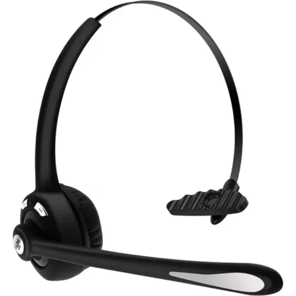 Bluetooth Headset with Microphone, Wireless Noise Cancelling On-Ear Headset with Mute for Phone & Office