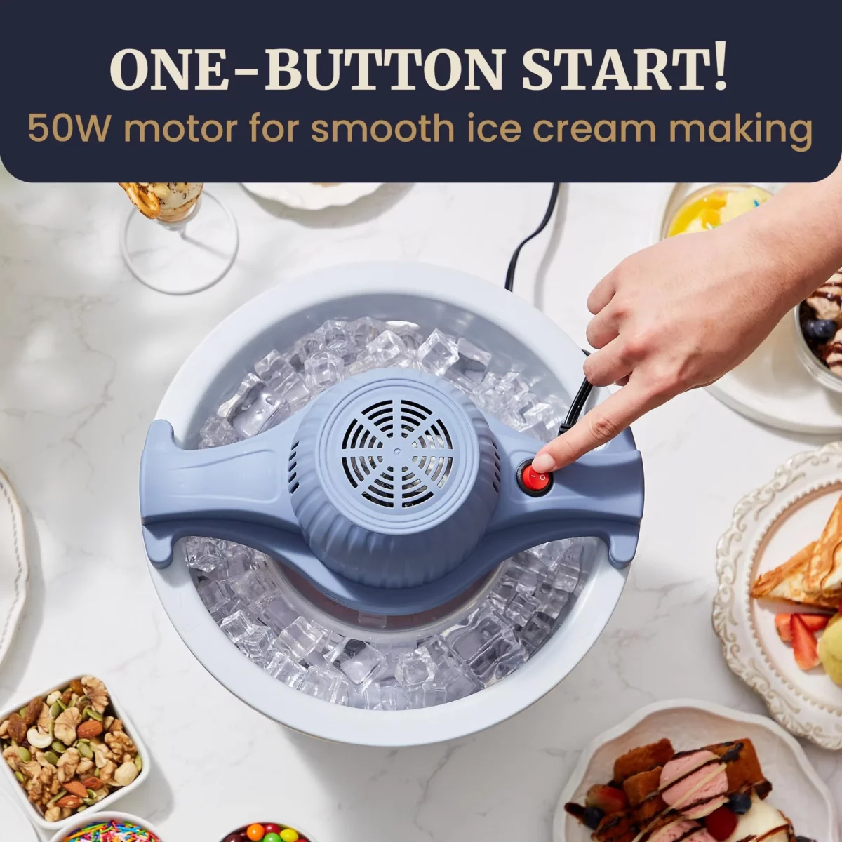 Elite Gourmet 4Qt Electric Ice Cream Maker EIM350X Delicious Homemade Ice Cream Gelato Sorbet Fro 02