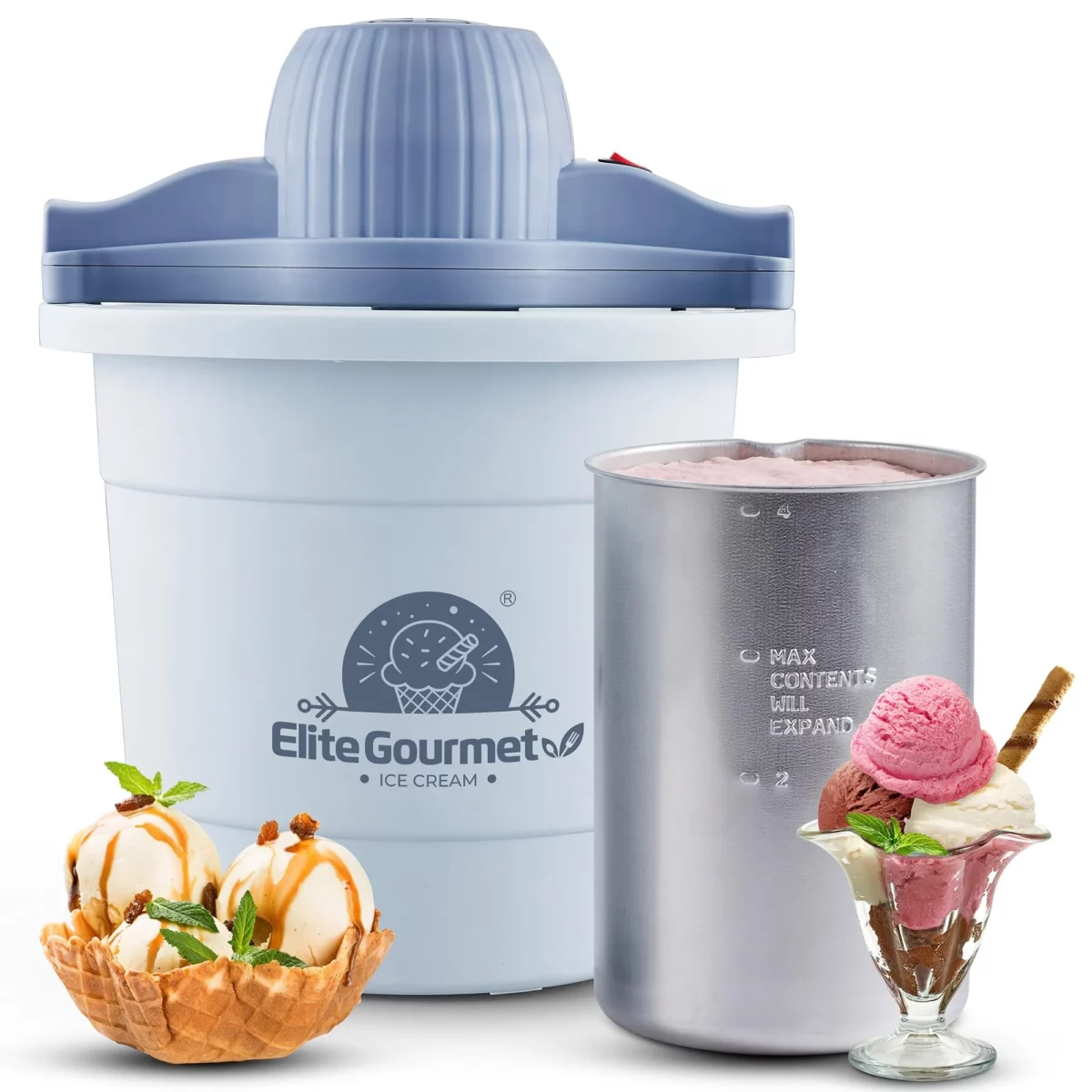 Elite Gourmet 4Qt Electric Ice Cream Maker EIM350X Delicious Homemade Ice Cream Gelato Sorbet Fro 08