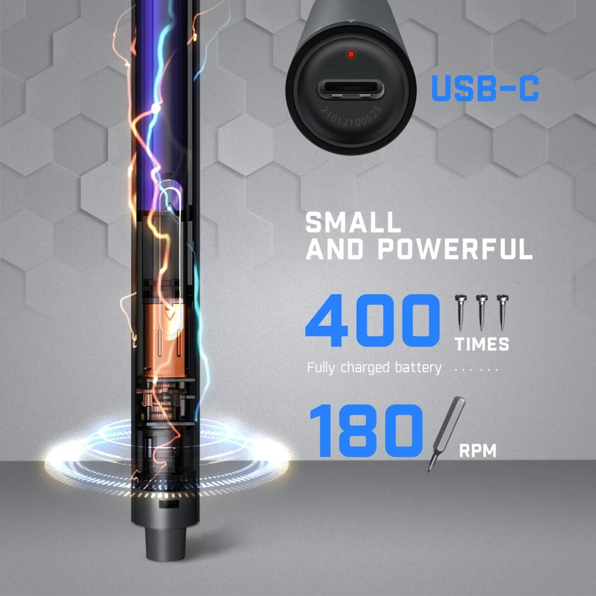 Fanttik E1 Pro 3.7V Not led Cordless Electric Screwdriver Kit 3 N.m Torque with 24 Magnetic Bits Quick Charge Battery Magnetic Holder Ideal for Electronics Repair Phones Laptops Watches 03