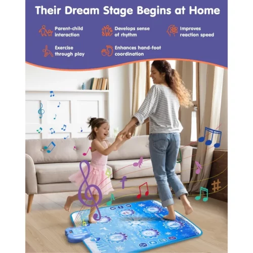 Frozen Toys Dance Mat for Girls – Bluetooth Light Up Musical Floor Mat with 4 New Game Modes Adjust 07