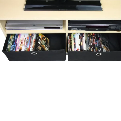 Furinno Entertainment Center w2 Bin Drawers EspressoBrown 05