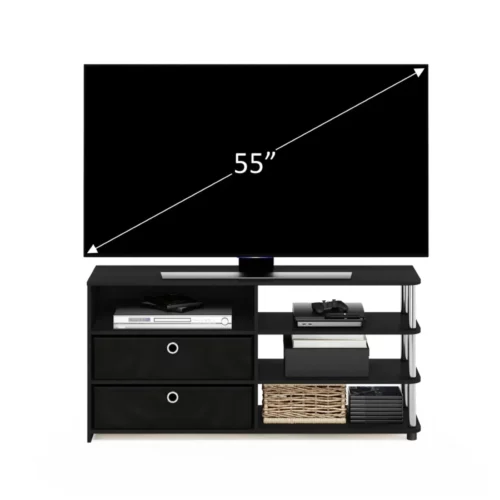 Furinno Simplistic TV Entertainment Center EspressoBlack 02