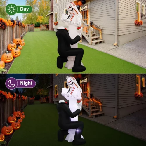 Halloween Inflatables Giant 8Ft Tall Skeleton Couple Day of The Dead Outdoor Decorations Spooky Blo 07 Copy