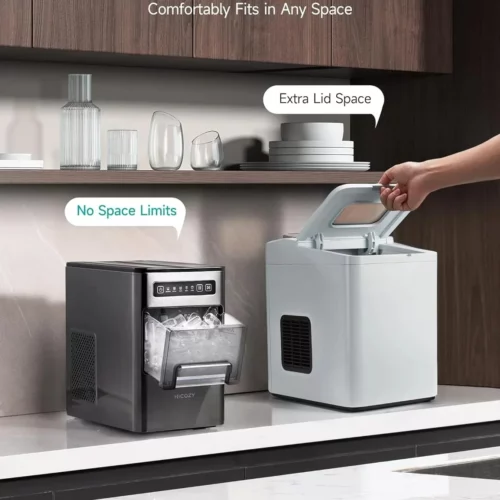 HiCOZY Ice Maker Portable Countertop Ice Machine Countertop Ice in 6 Mins 24 lbsDay Icemaker with Ice Scoop for Gifts 07