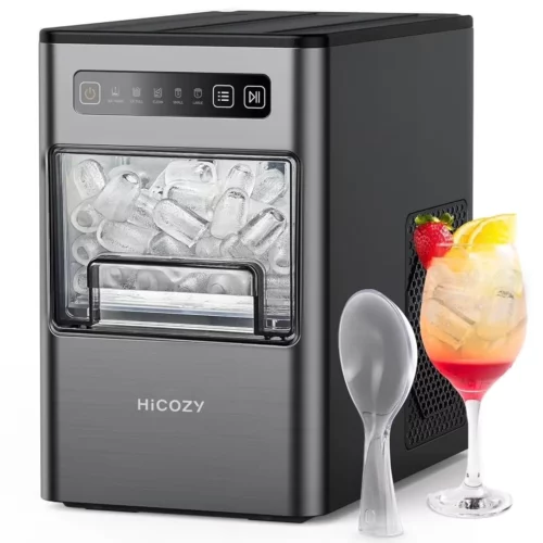 HiCOZY Ice Maker Portable Countertop Ice Machine Countertop Ice in 6 Mins 24 lbsDay Icemaker with Ice Scoop for Gifts 08