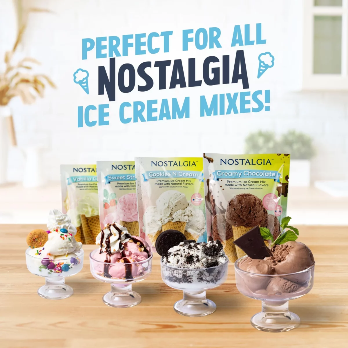 Nostalgia 2 Quart Electric Ice Cream Maker – Make Homemade Ice Cream Gelato Sorbet Frozen Yogurt 05