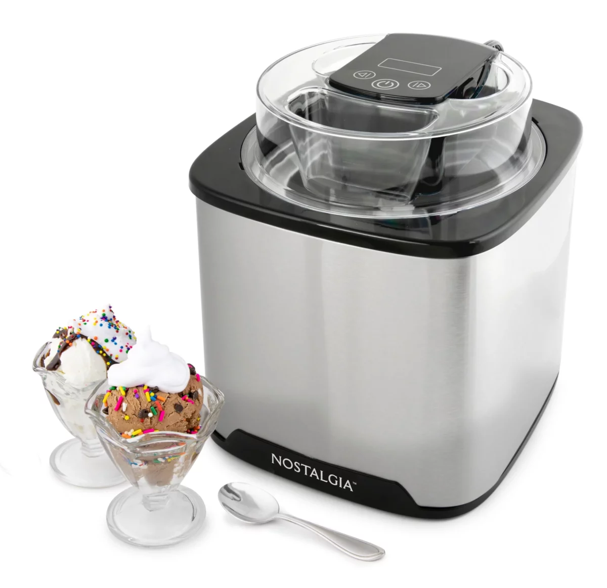 Nostalgia 2 Quart Electric Ice Cream Maker – Make Homemade Ice Cream Gelato Sorbet Frozen Yogurt 09