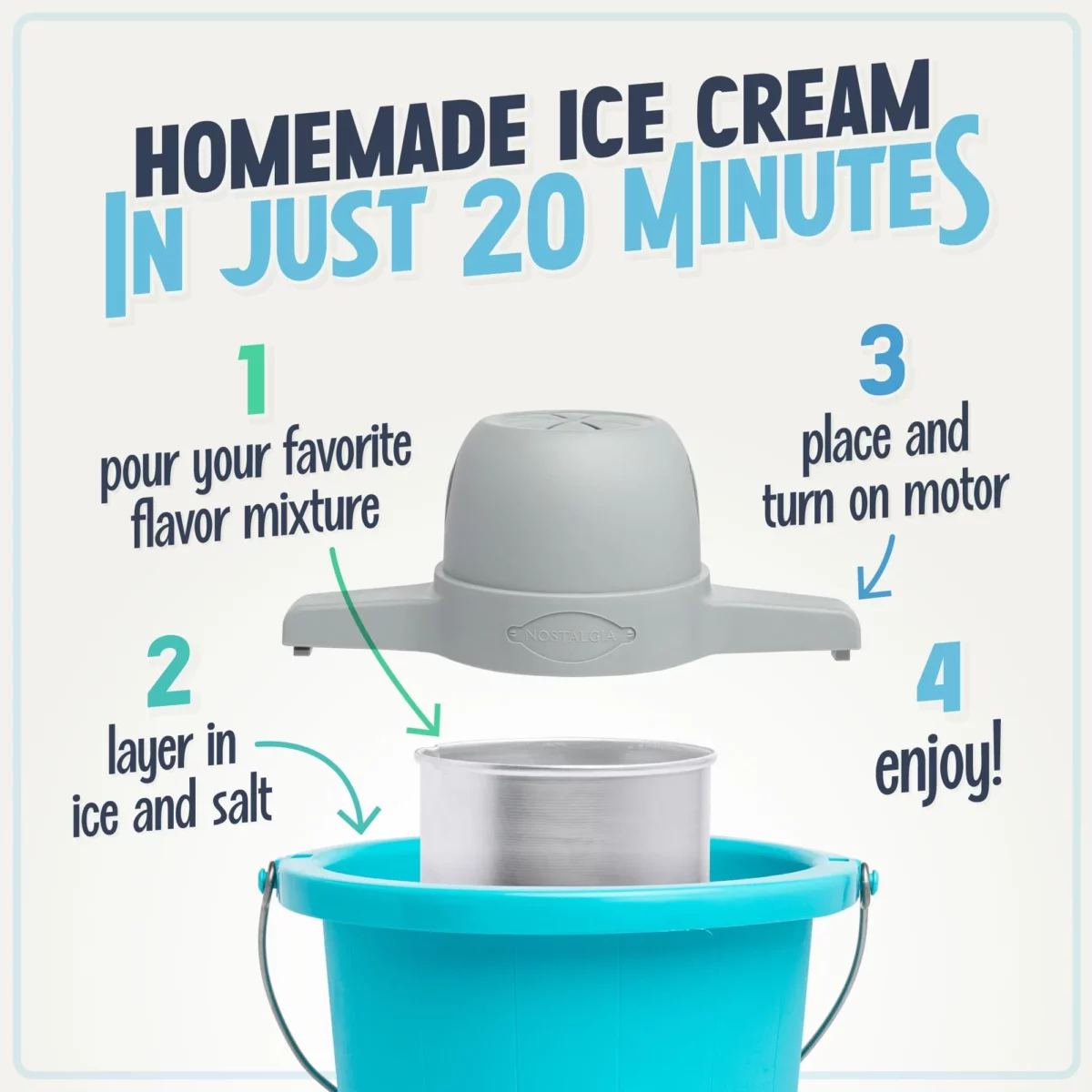Nostalgia Electric Ice Cream Maker Old Fashioned Soft Serve Ice Cream Machine Makes Frozen Yogurt 04