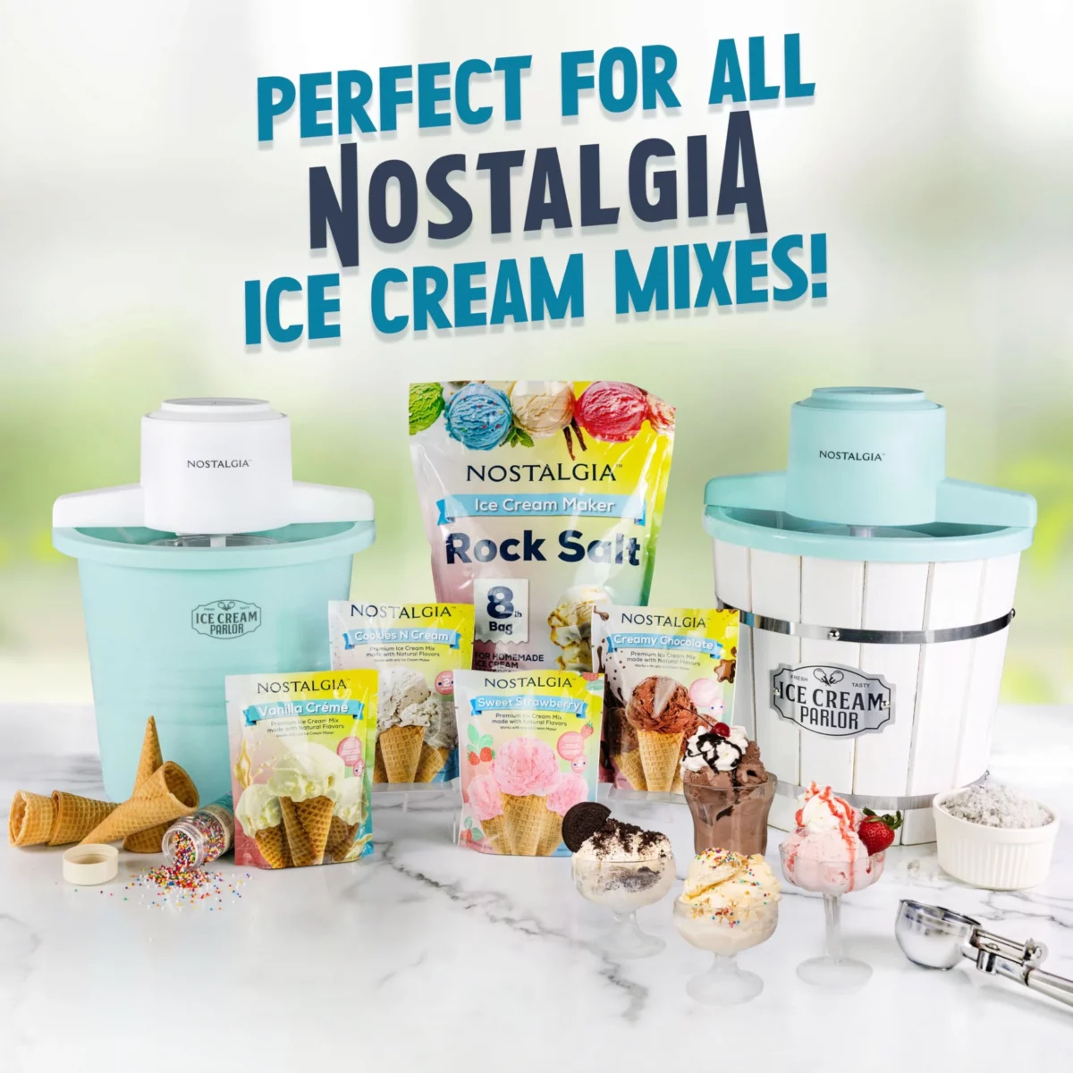 Nostalgia Electric Ice Cream Maker – Parlor Style Old Fashioned Soft Serve Ice Cream Machine Makes 06
