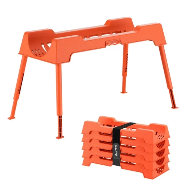 CamCo Camper RV Sewer Hose Support 10FT, Heavy Duty Foldable Waste Drain Hose Holder with Strap, Stable & Durable