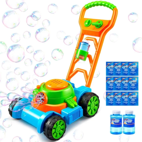 Bubble Lawn Mower Toddler Toy, Pretend Play Bubble Blower Machine for Kids Boys Girls, Push Toy Outdoor Indoor Birthday Gift
