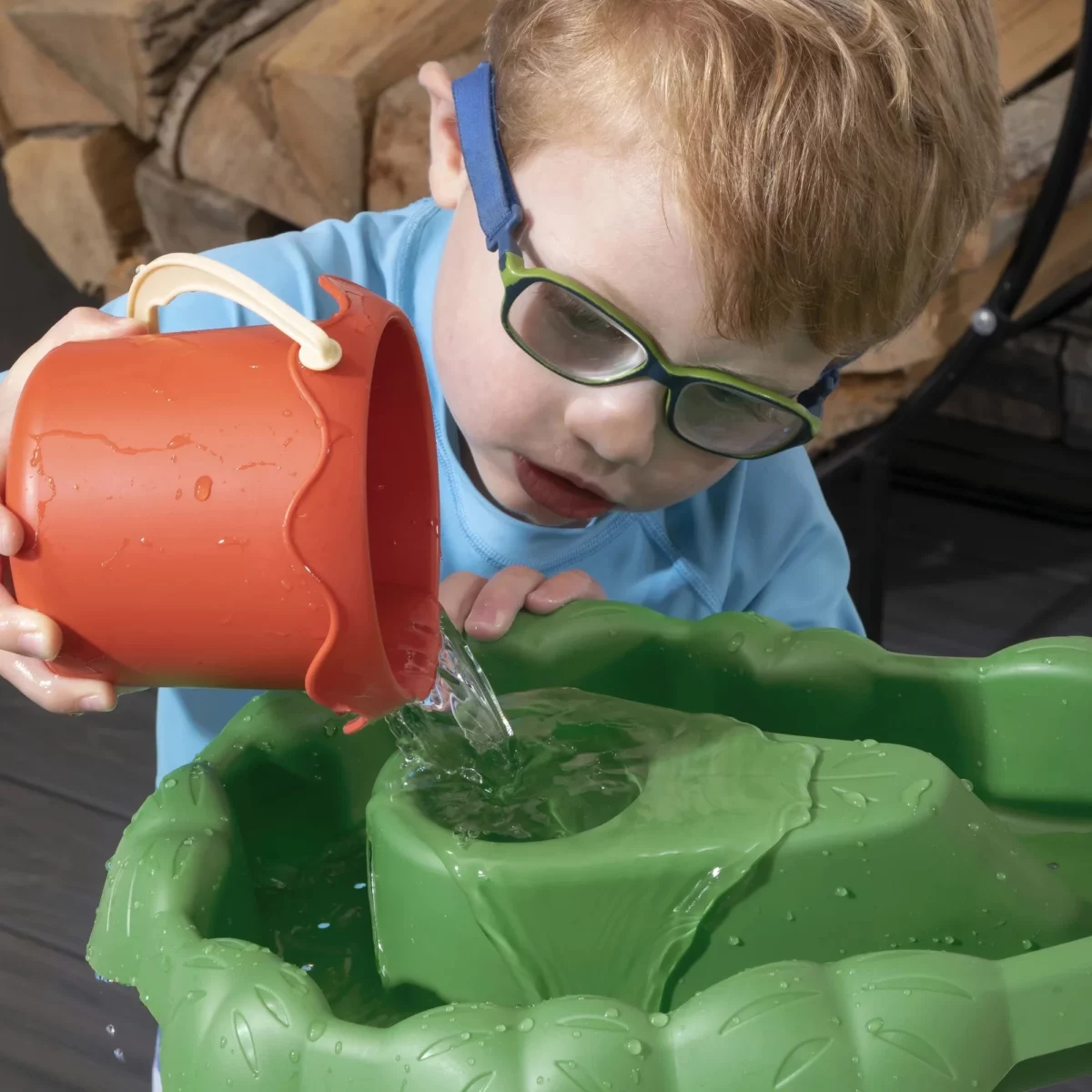 Step2 Dino Showers Multi color Plastic Water Table for Toddlers with 13 Piece Playset 02