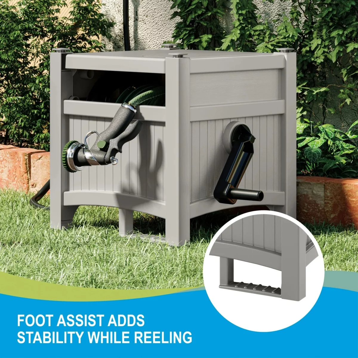 Suncast 100 ft. Hose Hideaway Hose Reel Gray 03