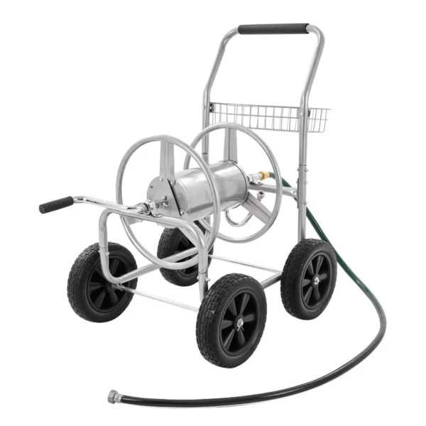 VEVOR Hose Reel Cart 250 ft  Garden Water Hose Carts Mobile Storage Tools Heavy Duty with 4 Wheels Outdoor Planting