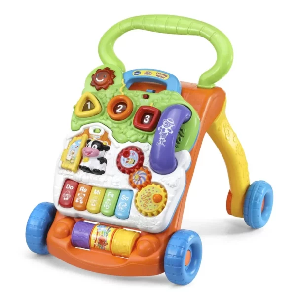 Vtech Sit To Stand Learning Walker, Baby Push Walker With Interactive Educational Toys, Music And Lights, Frustration Free Packaging
