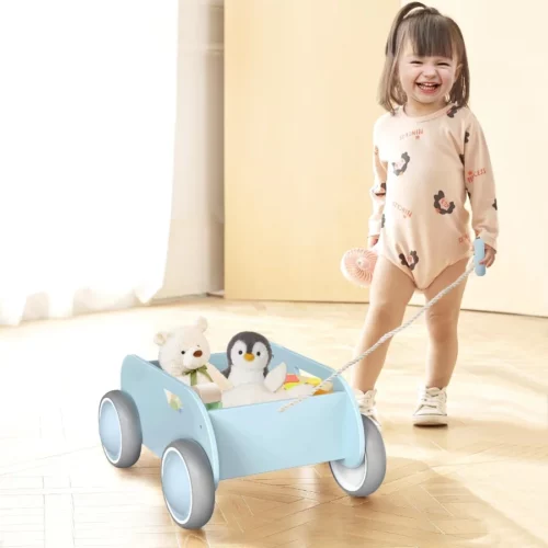 Wooden Baby Walker Push and Pull Learning Walking Toys for Babies Infants to Toddler Walker with W 07