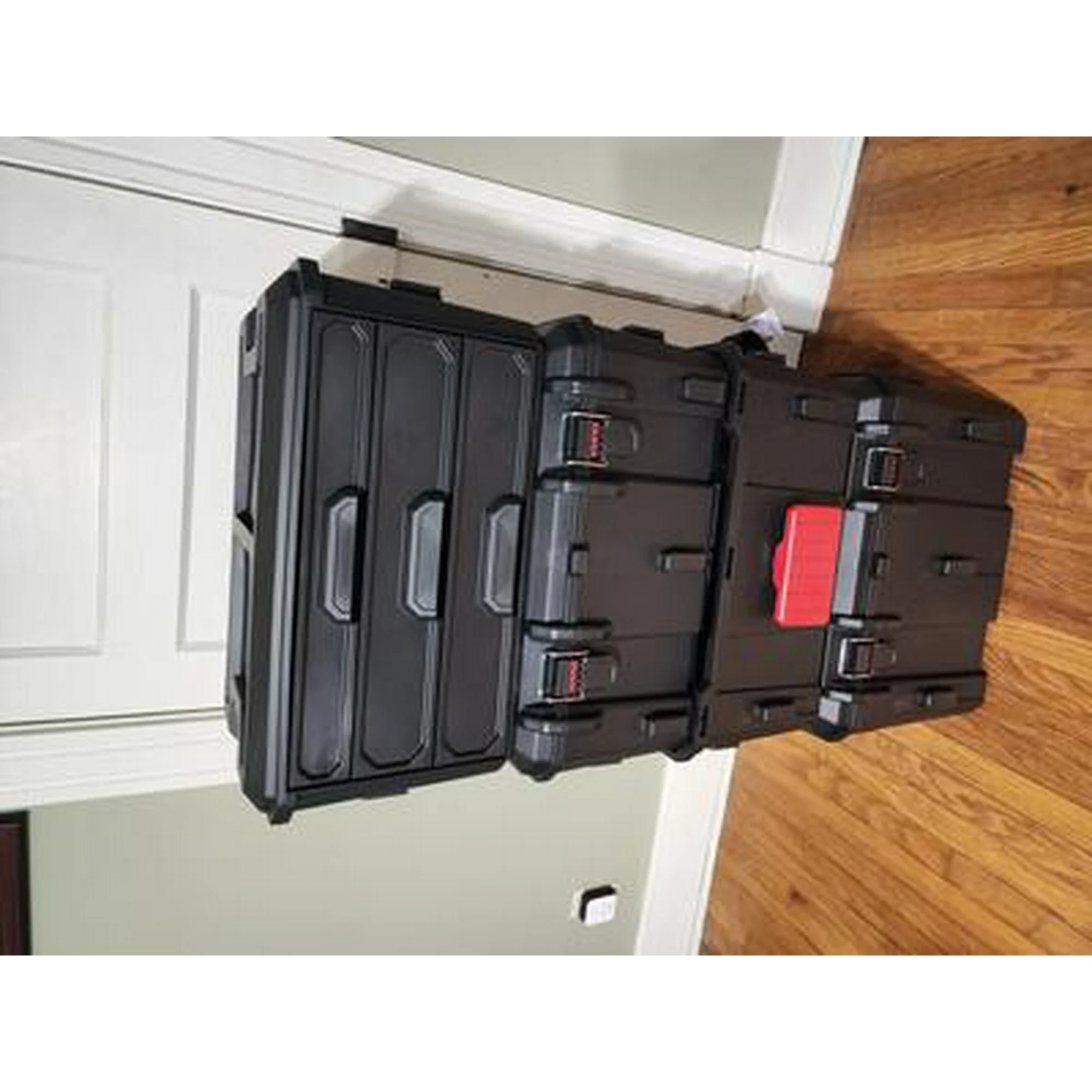 Click to view full screen Hyper Tough Hyper Stack Portable 3 Drawer Tool Storage and Organizers Home DIY Box Stackable Tray photo review