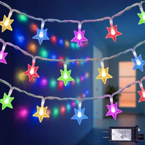 120 LED 40FT Star String Lights 8 Modes Plug in Christmas Lights with Timer Memory Indoor Outdoo 08