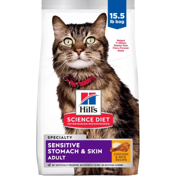 Hil'l-s Sensitive Stomach & Skin Adult Dry Cat Food - Chicken