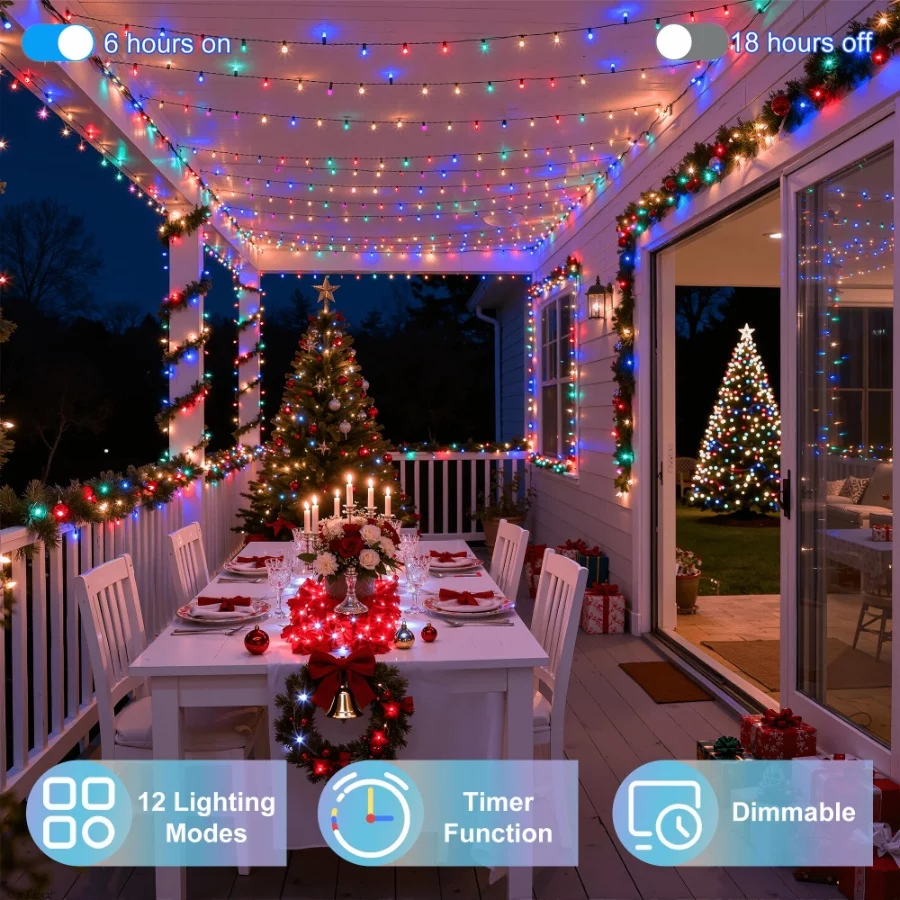 1500LED Christmas Lights Outdoor Use, 470ft 12 Modes Multicolor LED String Lights with Timer Dimmabl - 03 1500LED Christmas Lights Outdoor Use 470ft 12 Modes Multicolor LED String Lights with Timer Dimmabl 03