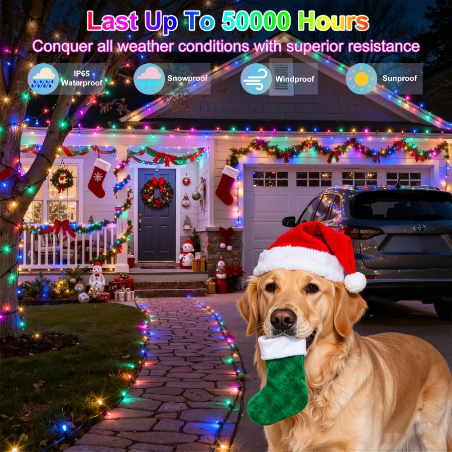 1500LED Christmas Lights Outdoor Use, 470ft 12 Modes Multicolor LED String Lights with Timer Dimmabl - 04 1500LED Christmas Lights Outdoor Use 470ft 12 Modes Multicolor LED String Lights with Timer Dimmabl 04