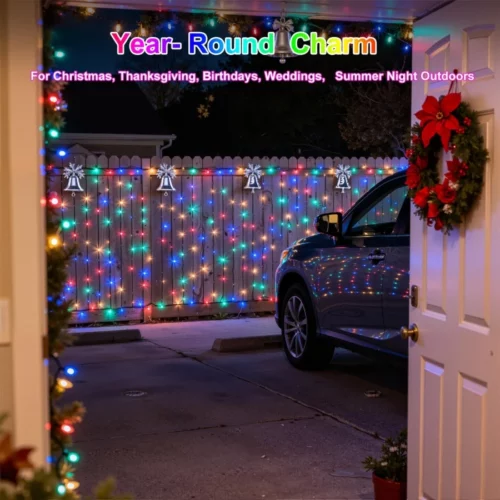 1500LED Christmas Lights Outdoor Use 470ft 12 Modes Multicolor LED String Lights with Timer Dimmabl 06