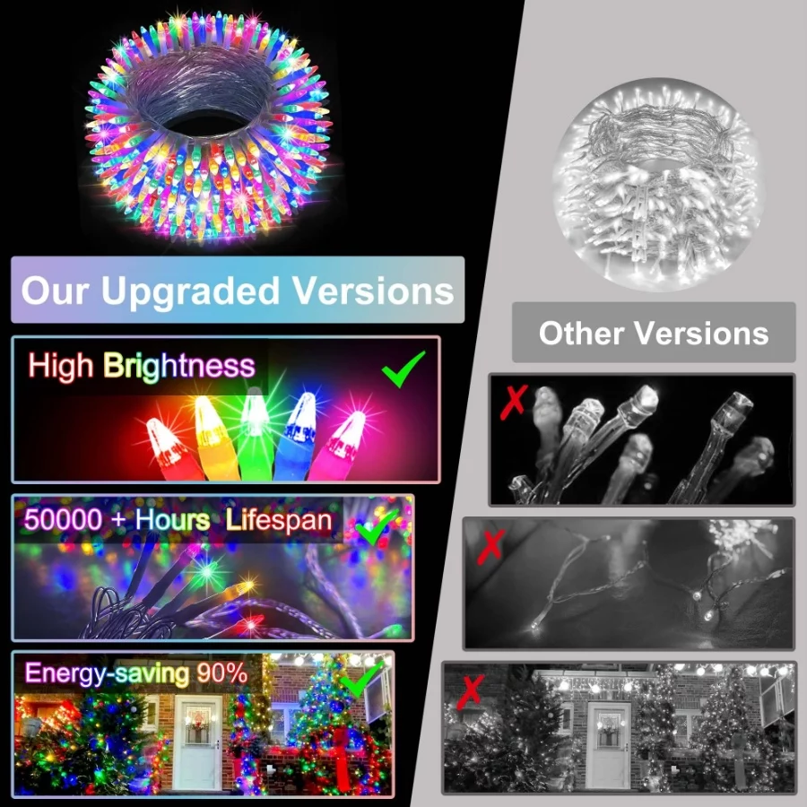 1500LED Christmas Lights Outdoor Use, 470ft 12 Modes Multicolor LED String Lights with Timer Dimmabl - 07 1500LED Christmas Lights Outdoor Use 470ft 12 Modes Multicolor LED String Lights with Timer Dimmabl 07