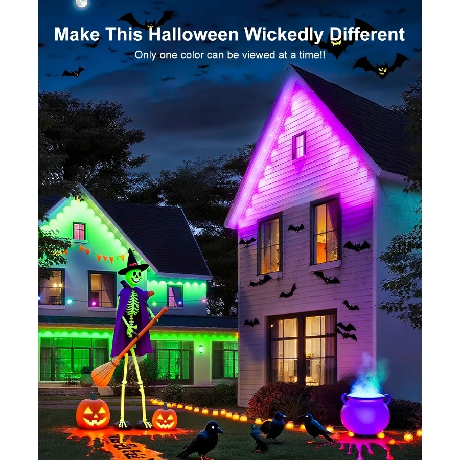 150Ft Permanent Outdoor Lights,Smart RGB Outdoor Lights with Remote APP Control, IP67 Waterproof Out - 02 150Ft Permanent Outdoor LightsSmart RGB Outdoor Lights with Remote APP Control IP67 Waterproof Out 02