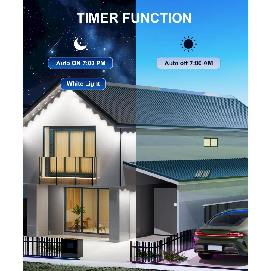 150Ft Permanent Outdoor Lights,Smart RGB Outdoor Lights with Remote APP Control, IP67 Waterproof Out - 06 150Ft Permanent Outdoor LightsSmart RGB Outdoor Lights with Remote APP Control IP67 Waterproof Out 06