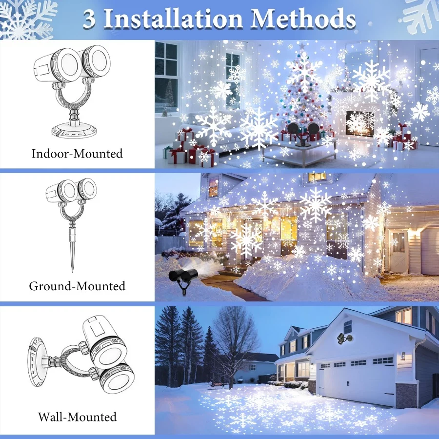 2025 Upgraded Snowflake Christmas Projector Lights Outdoor, Dual Head Snowflake Projector Lights wit - 02 2025 Upgraded Snowflake Christmas Projector Lights Outdoor Dual Head Snowflake Projector Lights wit 02