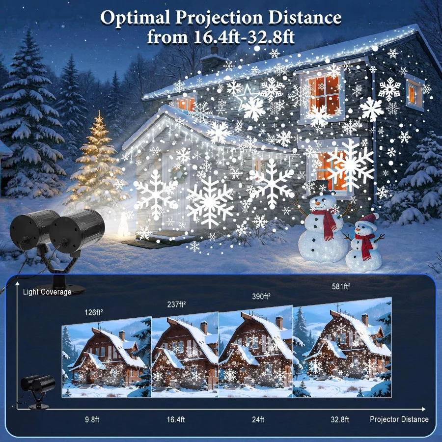 2025 Upgraded Snowflake Christmas Projector Lights Outdoor, Dual Head Snowflake Projector Lights wit - 04 2025 Upgraded Snowflake Christmas Projector Lights Outdoor Dual Head Snowflake Projector Lights wit 04