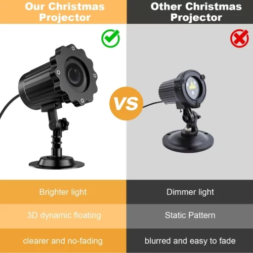 3D Dynamic Christmas Projector Lights Outdoor Indoor 2024 Upgrade Reindeer Christmas DecorationsWat 02