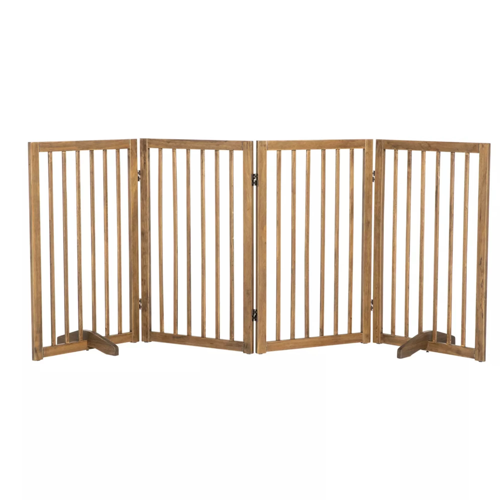 4-Panel Foldable Pet Gate – Freestanding Adjustable Dog Barrier for Indoor Use (1) 4 Panel Foldable Pet Gate – Freestanding Adjustable Dog Barrier for Indoor Use 1