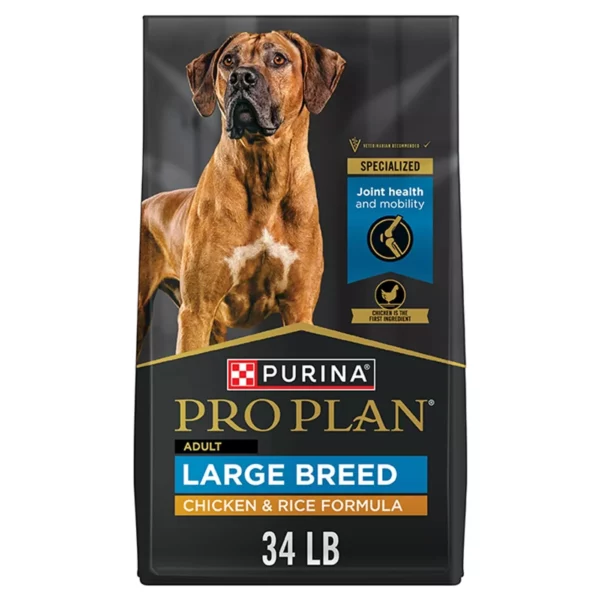 34 Lb Purina Pro Plan Large Breed Adult Dry Dog Food - Chicken and Rice
