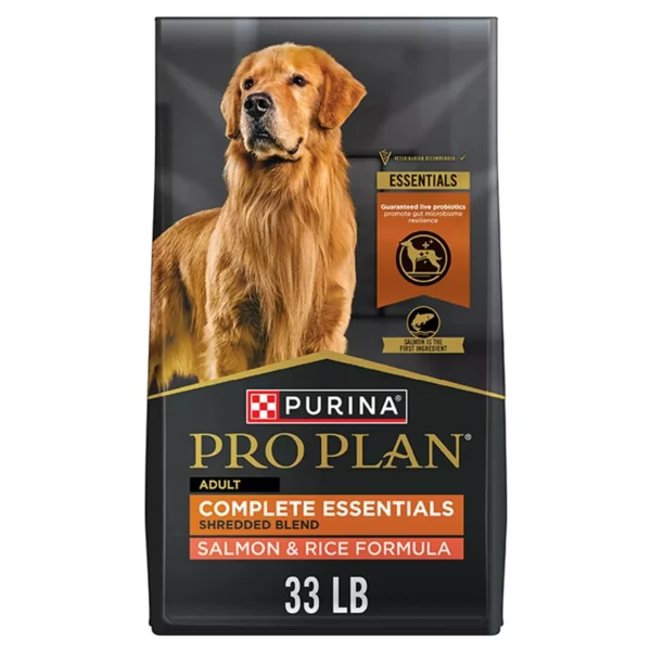 33 Lb Purina Pro Plan Complete Essentials Shredded Blend Adult Dry Dog Food - Salmon and Rice