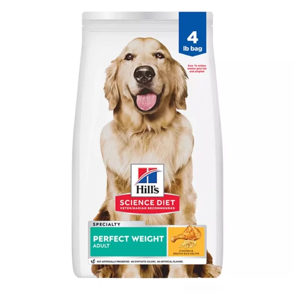4 Lb Hill's Science Diet Perfect Weight Adult Dry Dog Food - Chicken