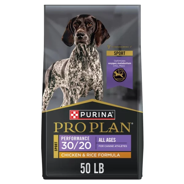 50 Lb Purina Pro Plan Sport Performance 3020 All Life Stages Dry Dog Food - Chicken and Rice, High-Protein