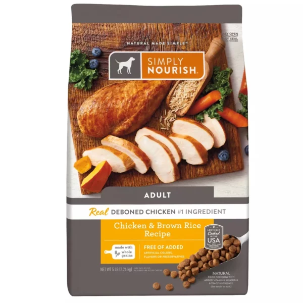 5 Lb Simply Nourish Original Adult Dry Dog Food - Chicken and Brown Rice