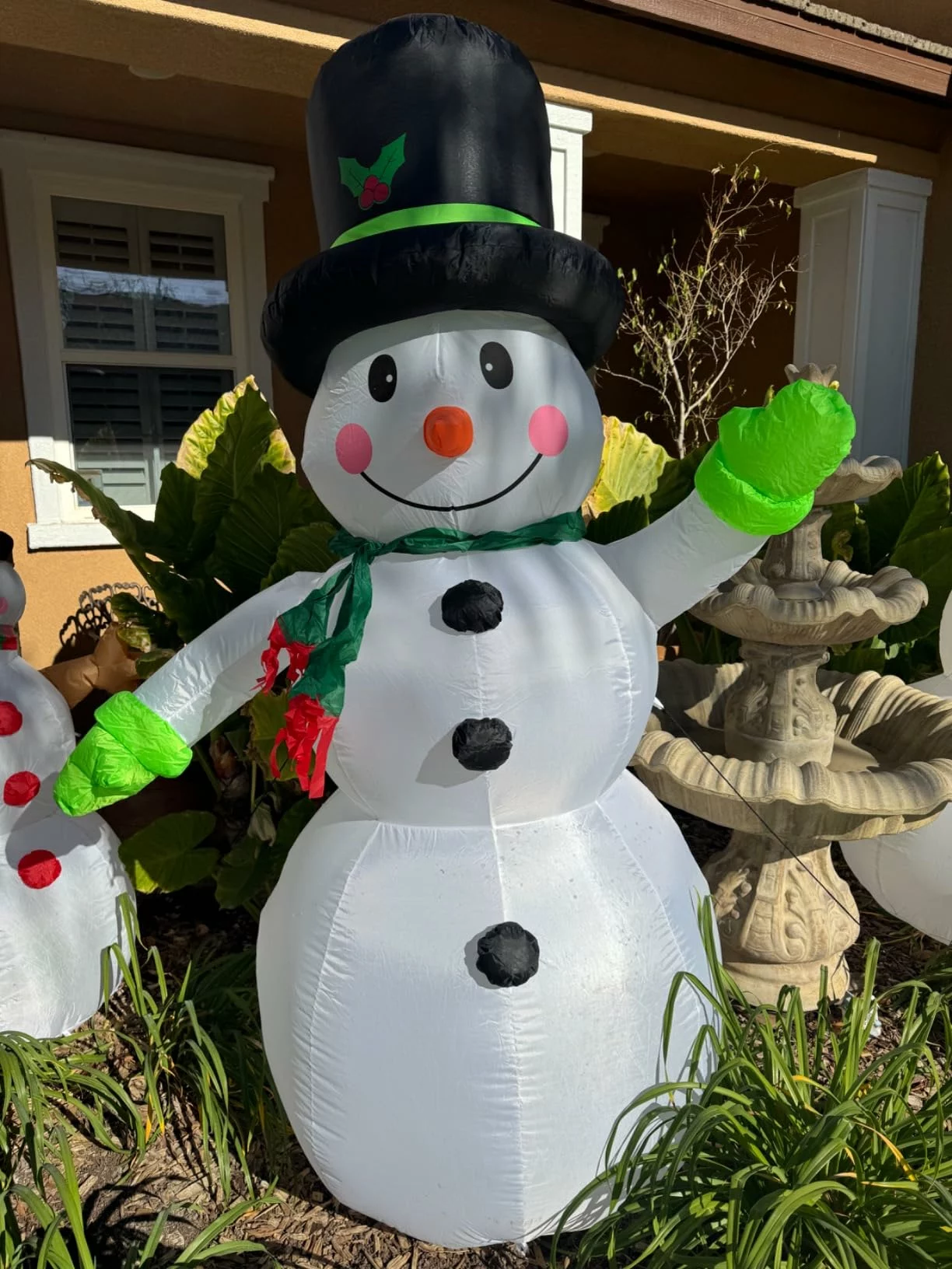 8FT Lighted Christmas Inflatable Santa Claus – IP44 Weatherproof LED Blow Up Yard Decoration with Candy & Gift Bag for Holiday USA photo review