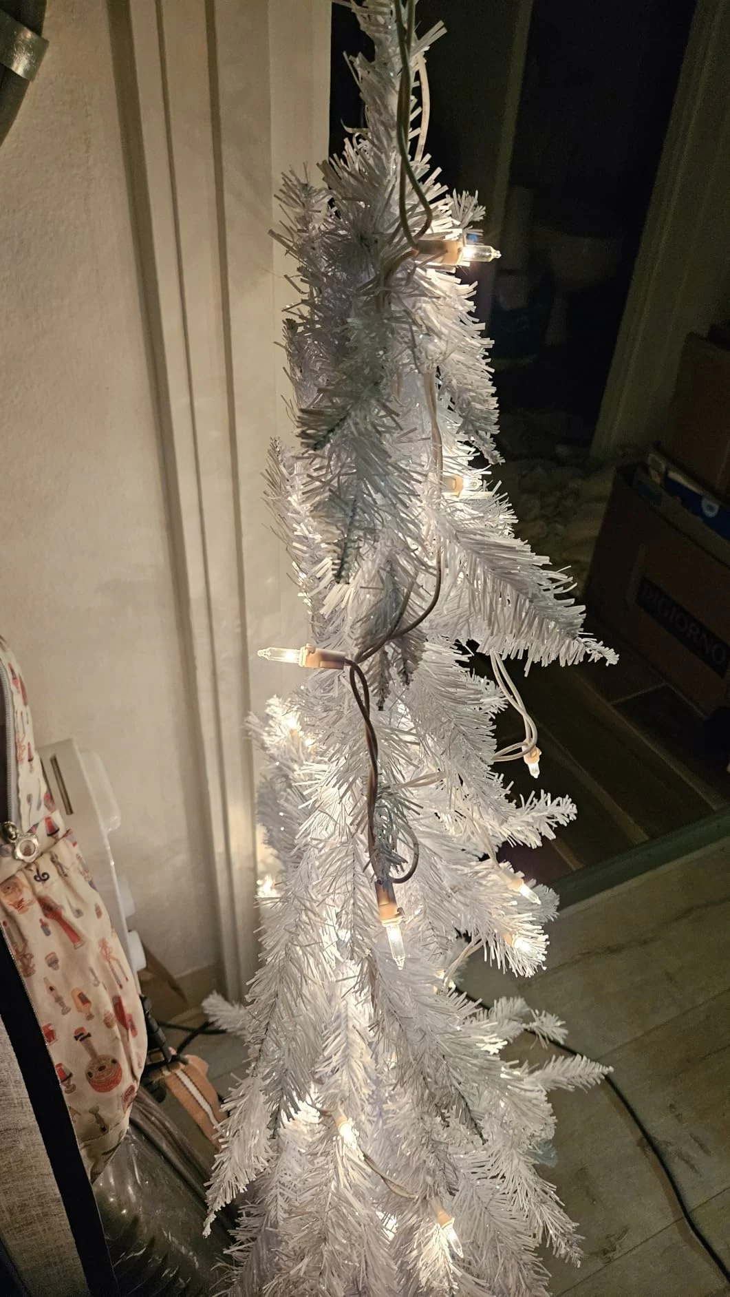 Click to view full screen Puleo International Inc. 4-ft. White Carson Artificial Pine Christmas Tree Decor photo review