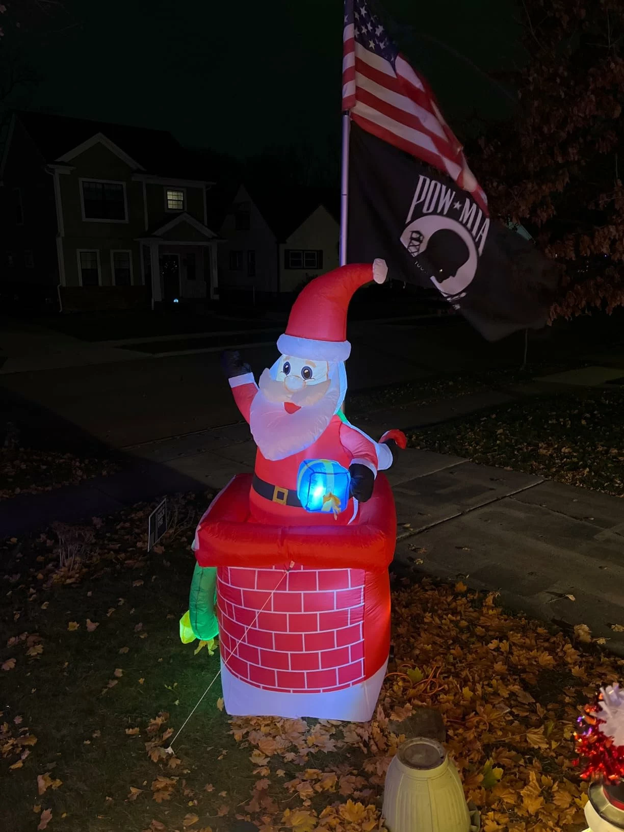 Click to view full screen 8FT Double-Sided Rotating Inflatable Snowman & Santa – Christmas Blow Up Yard Decoration for Indoor Outdoor Lawn & Holiday Party photo review