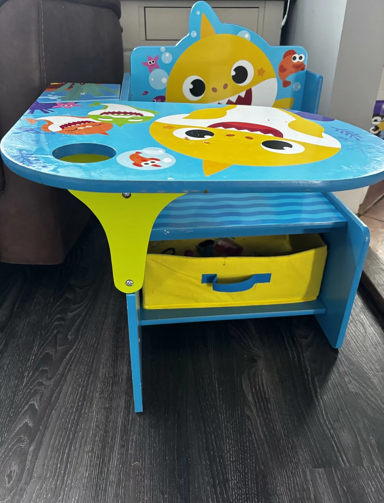 Click to view full screen Delta Children Space Adventures Chair Desk With Storage Bin, Kids Study Desk For Arts Crafts Snack Time Homework Blue. photo review