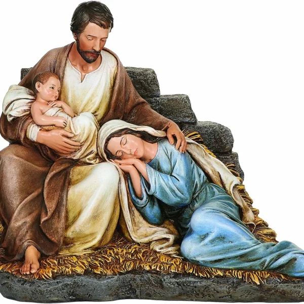 Joseph's Studio 6.7" Holy Family Figurine, Sleeping Mary, Decorative Christmas Collection For Home Decor And Religious Gifts