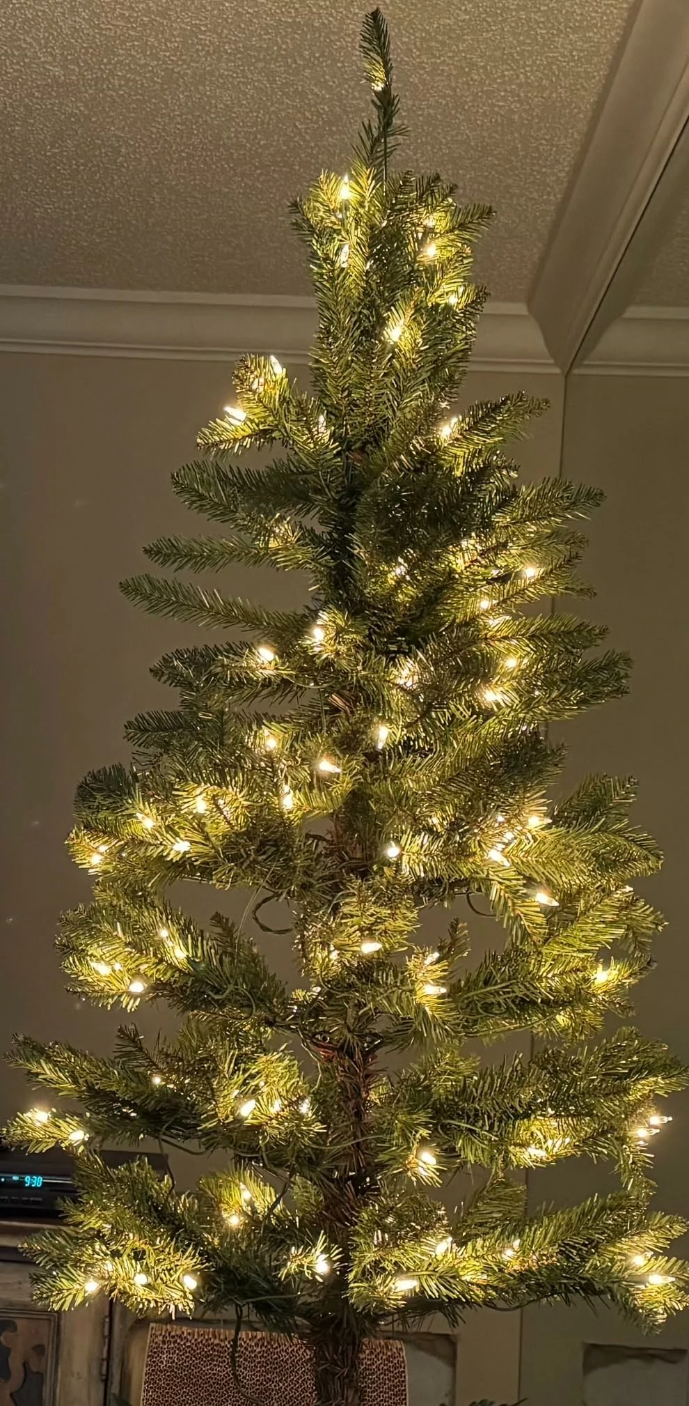 PULEO INTERNATIONAL Pre-Lit 4' Carson Pine Artificial Christmas Tree with 70 Lights photo review