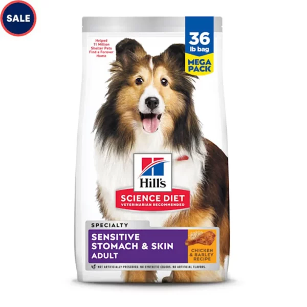 Adult Sensitive Stomach and Skin Dry Dog Food – Chicken Recipe, Gentle Digestion and Healthy Coat Support